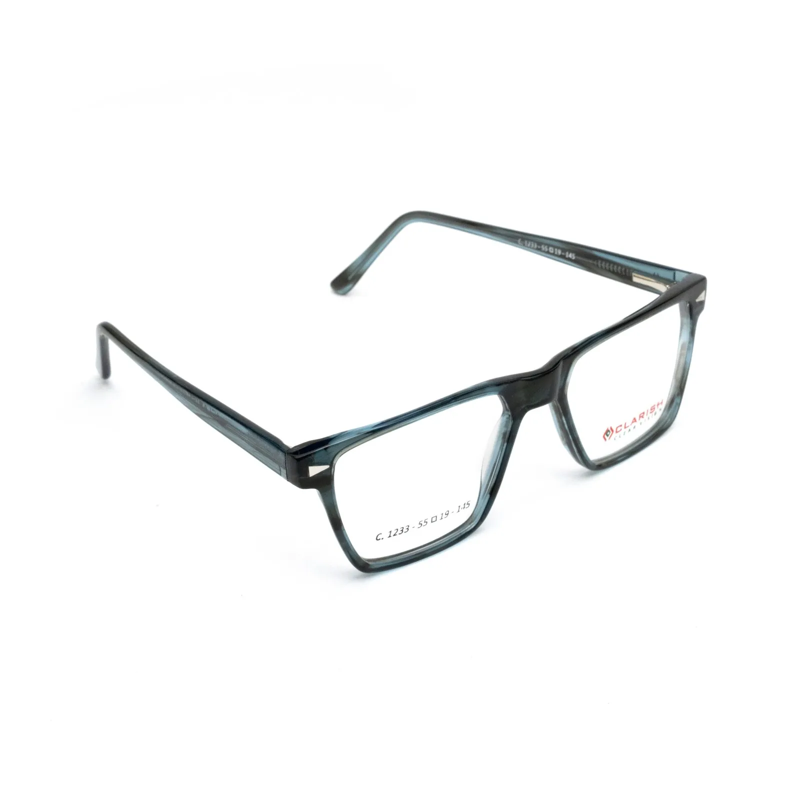 Close detail of the laminated teal acetate front on the Clarish™ C-1233